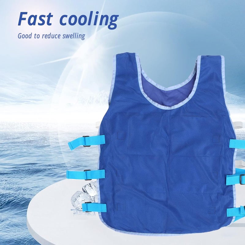 woobles Ice Vest for Men, Adjustable Cooling Vest with 12 Ice Bags, Durable Chinlon Nylon Heat Relief Cooling Cold Vest for Summer Outdoor Sports - Image 4